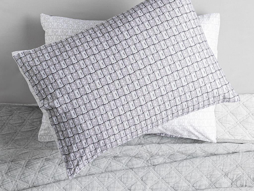 DELTOID COTTONY 2 SET  FAȚĂ DE PERNĂ 50X70 CM СИВО
