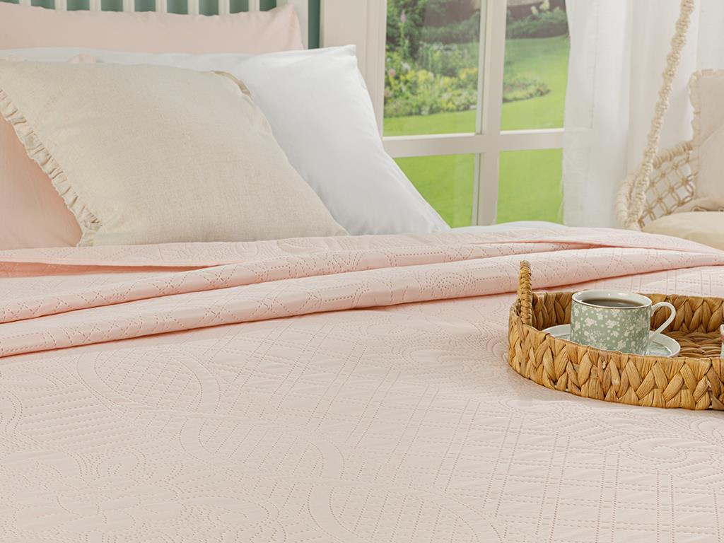 Deluxe Roses King Size Cuvertură Multifuncțională 240*220 Cm Roz