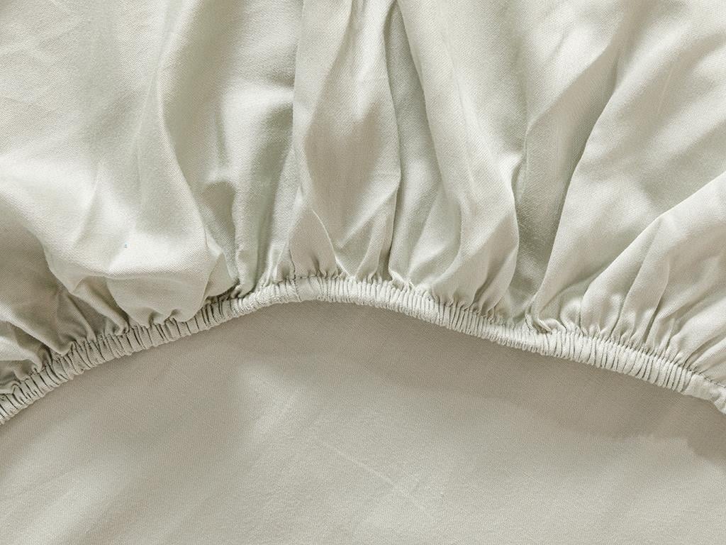 Deluxe Satin De Bumbac Cu Dungi Jacquard Super King Set Lenjerie De Pat 260x220 cm verde mentă