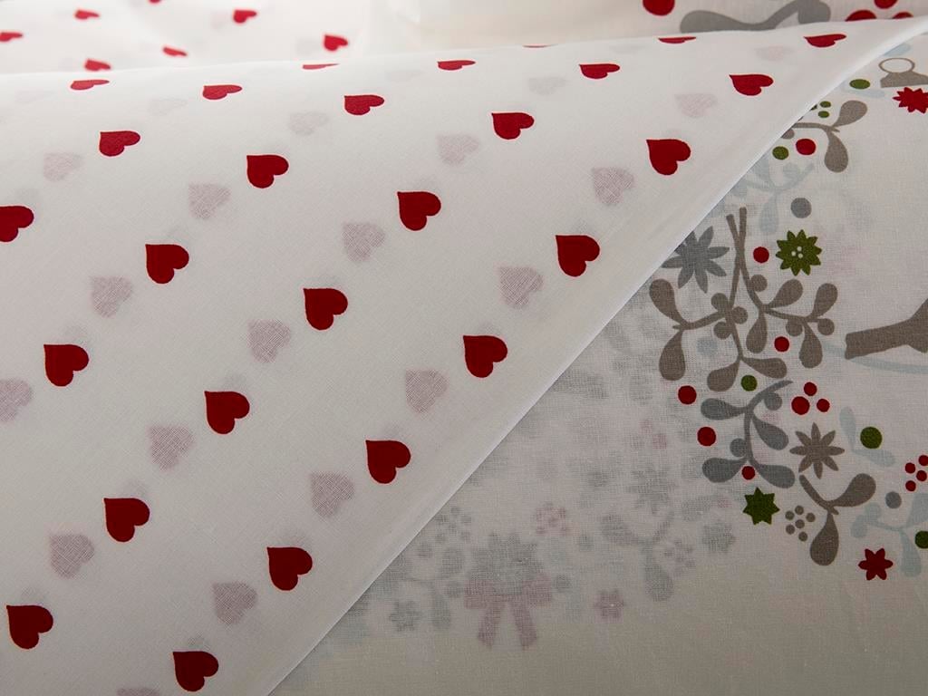 Dorințe de păsări Bumbac For One Person  SET LENJERIE DE PAT 160x220 cm Roşu