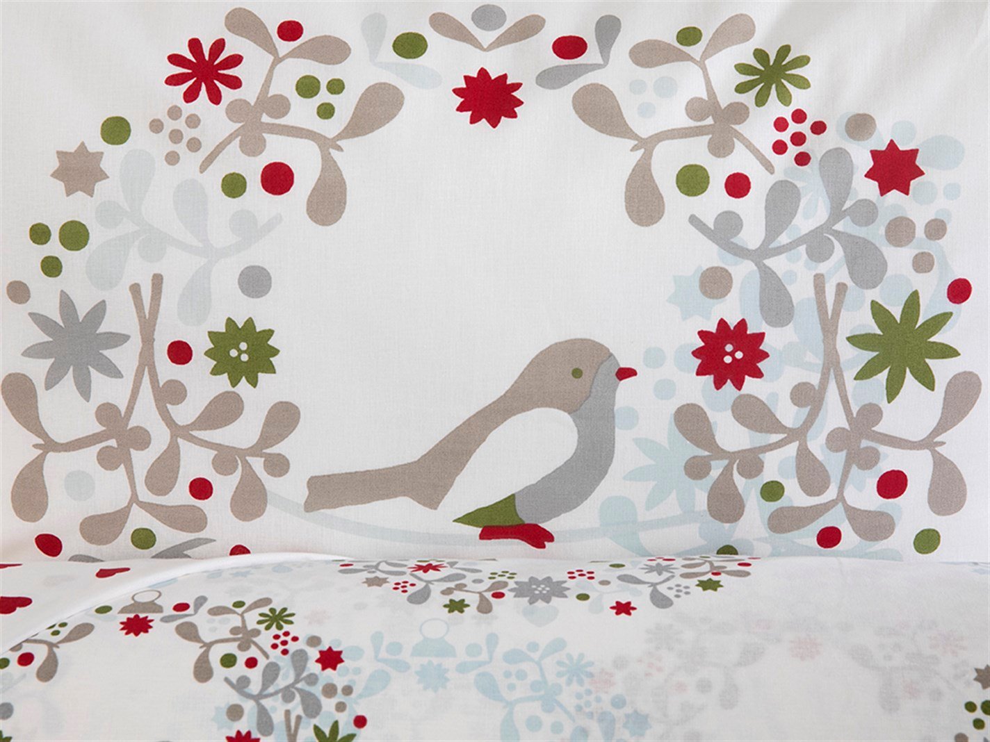 Dorințe de păsări  Persoană dublă 200x220 cm roșu