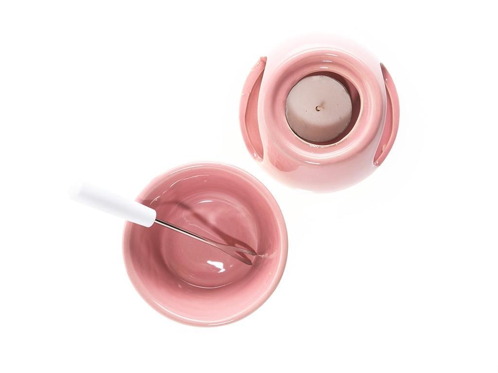 Love Silicone With Feet Fondue Set 9x9x9 cm Pink