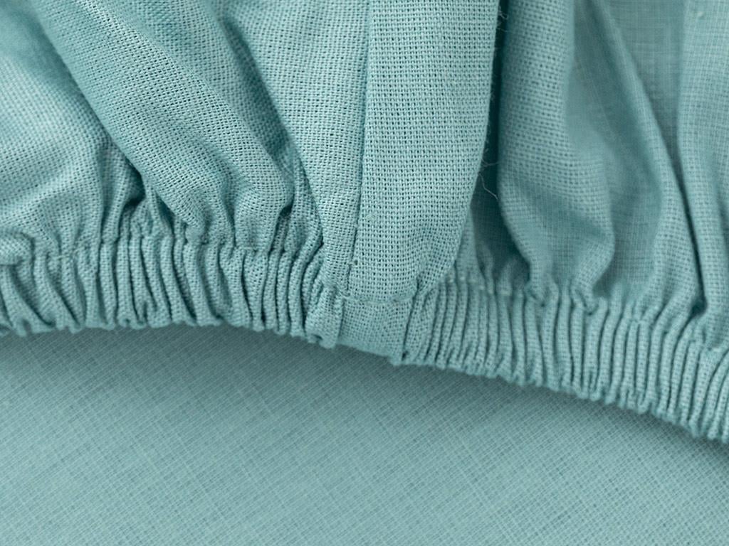 drept Bumbac King Size Cearșaf Cu Elastic 200*200 Cm Scrie Seledon.