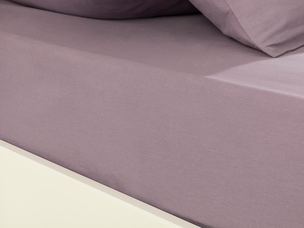 drept Bumbac  King Size  SET DE CEARȘAFURI E 180x200 cm Lila