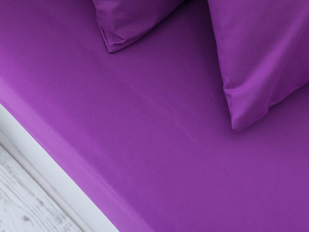 drept Satin De Bumbac Single Cearșaf 160*240 Cm Orhidee Violet.