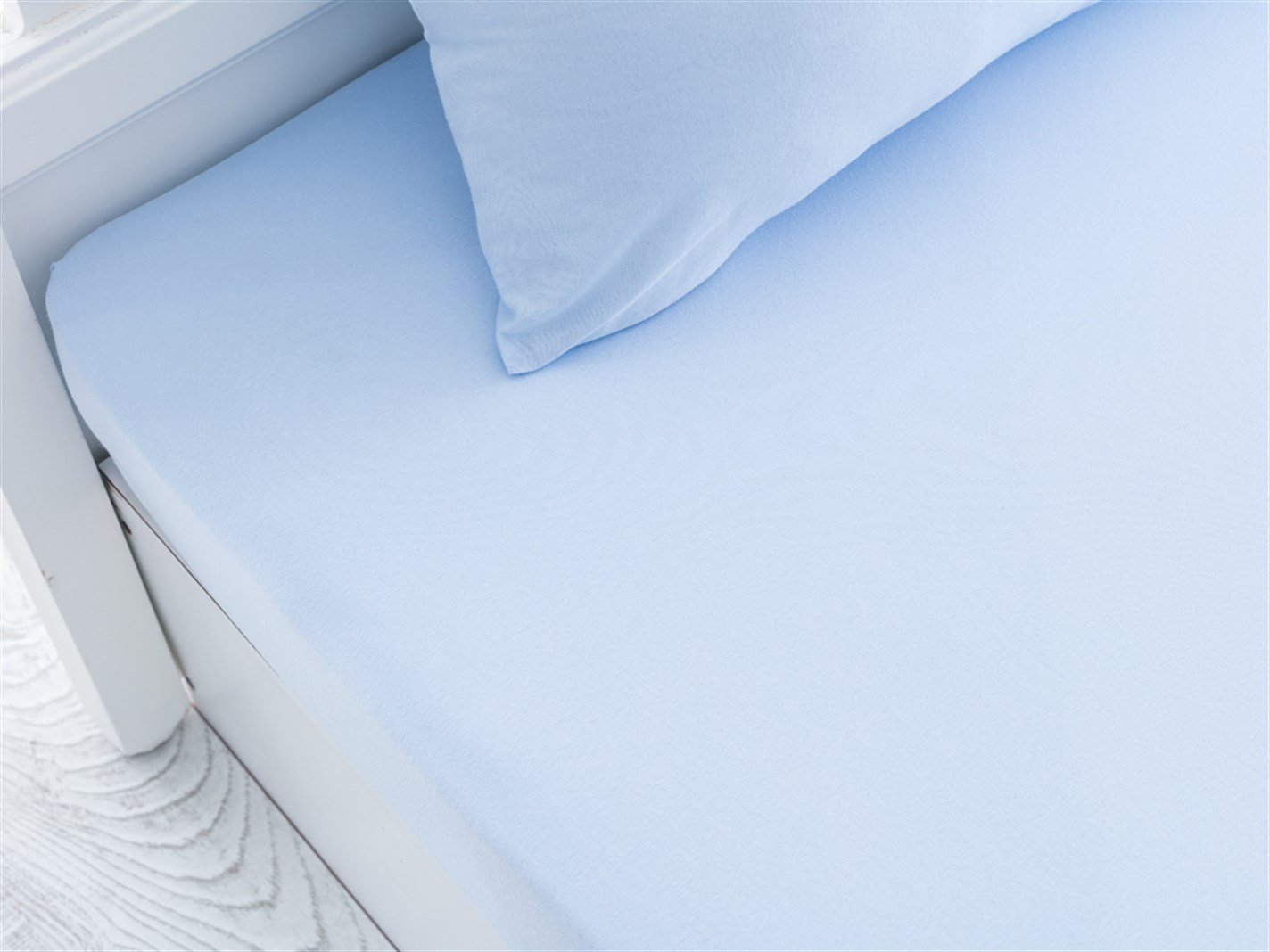 drept Vopsit simplu Pentru o persoana 100x200 cm Albastru Deschis