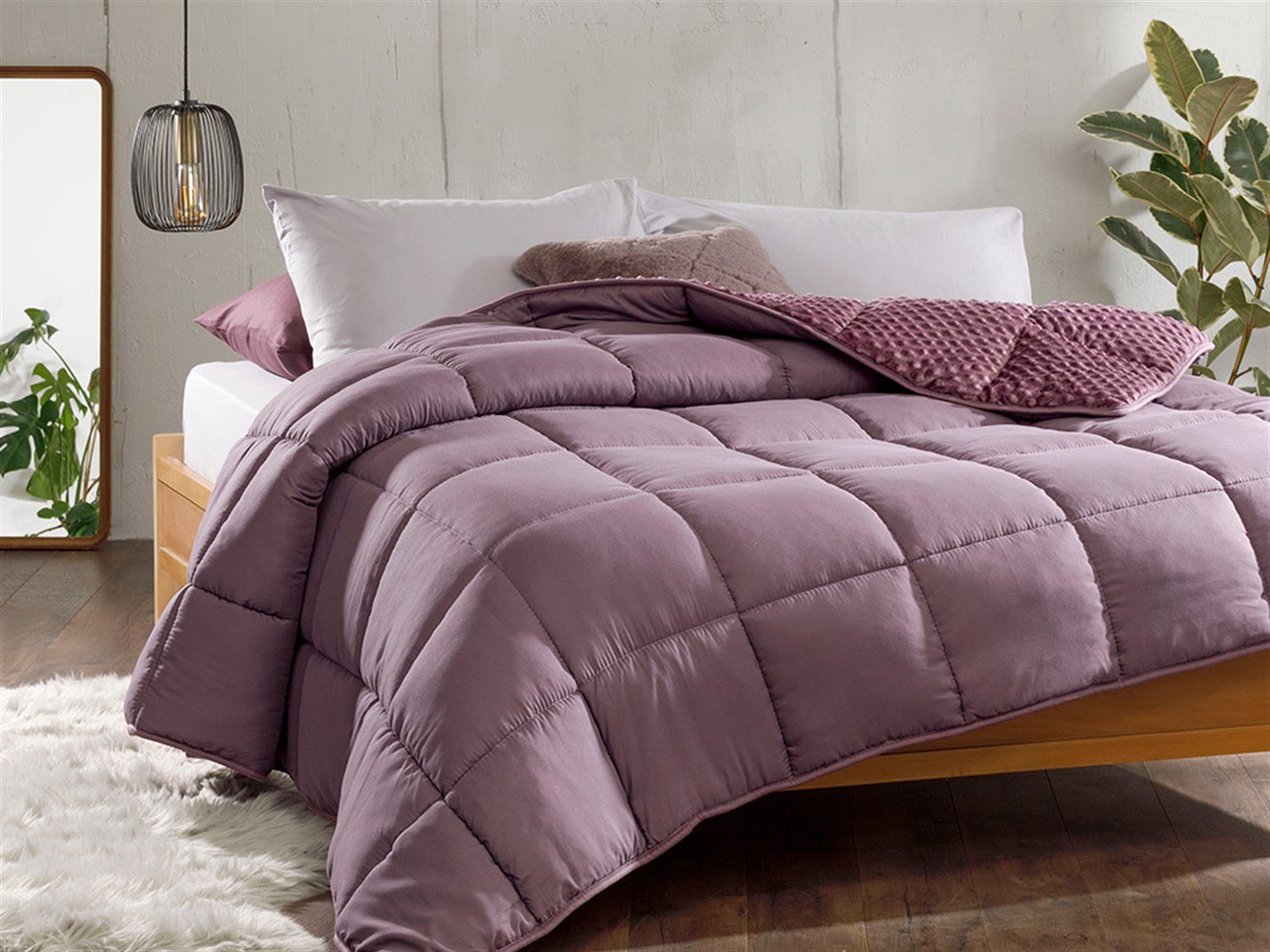 Drop # Persoană dublă 195x215 cm Damson