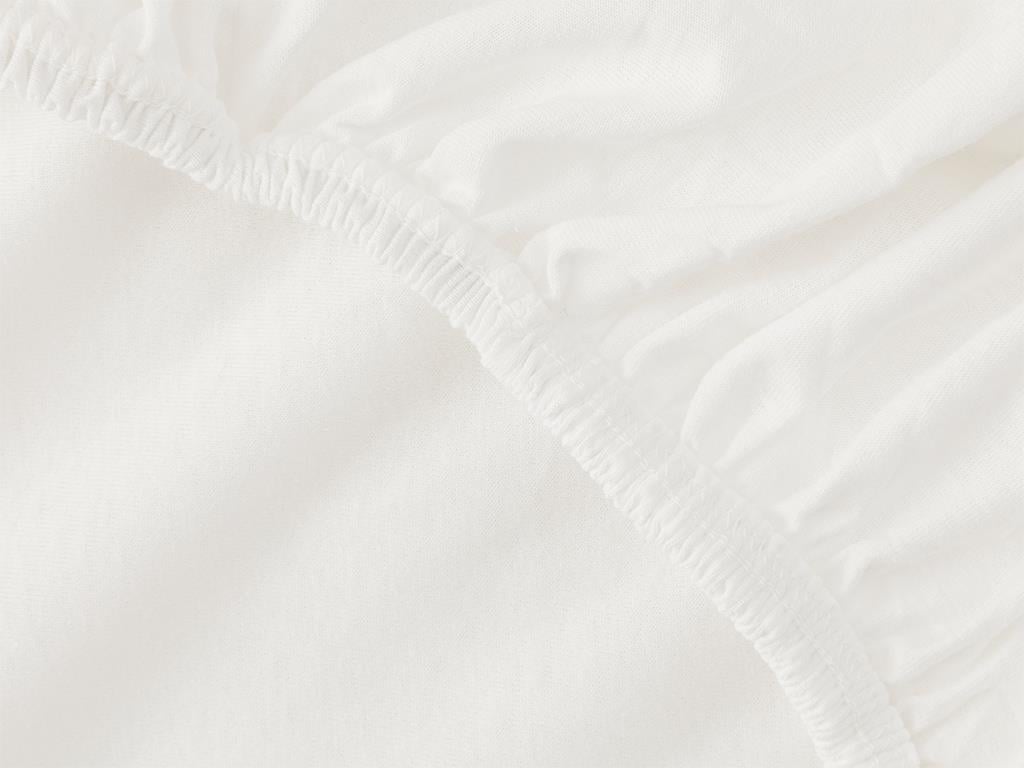 Duz Penye King Size Set Cearșaf Cu Elastic 180x200 cm Alb
