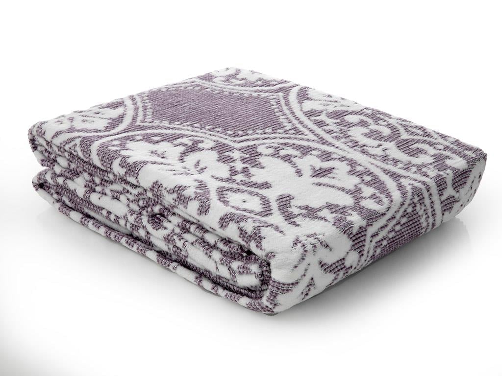 Eleganța Damask  Waffle Double Person  PĂTURĂ 200x220 cm Violet.