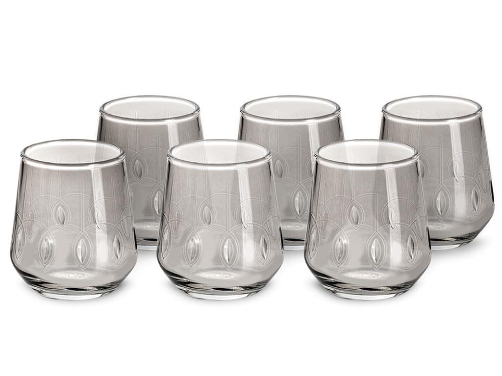 Rash Glass 6 Set Water Glass 115 ml Gray