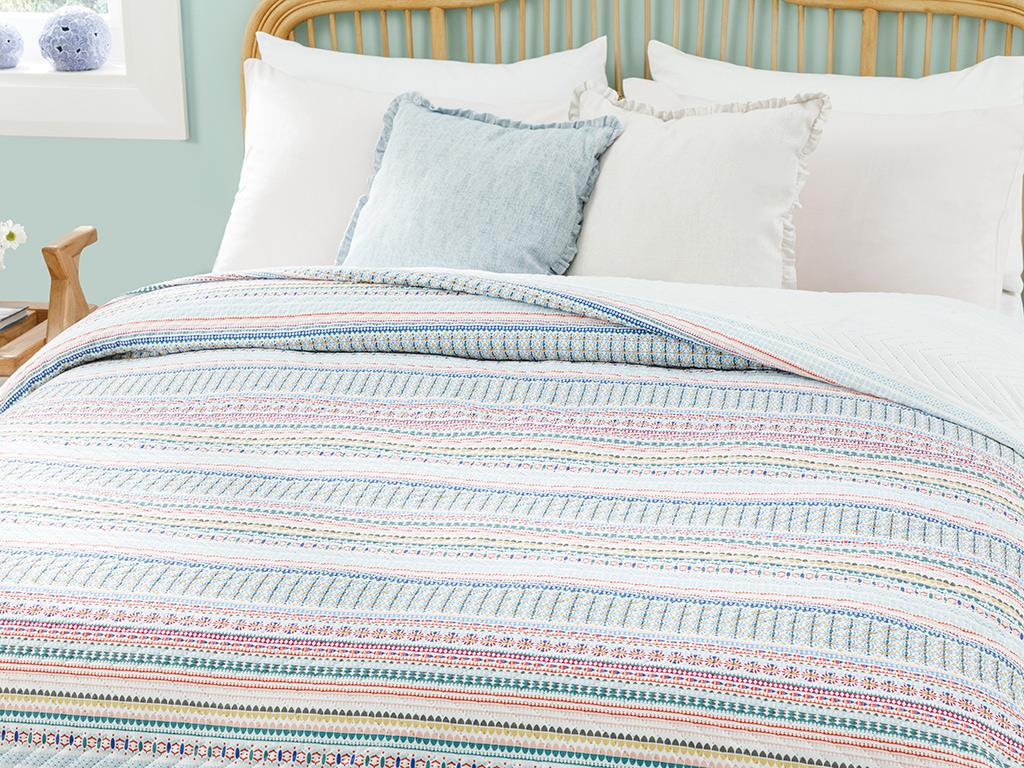 Ethnic Stripe Dublu Cuvertură Multifuncțională 200*220 Cm Pudră