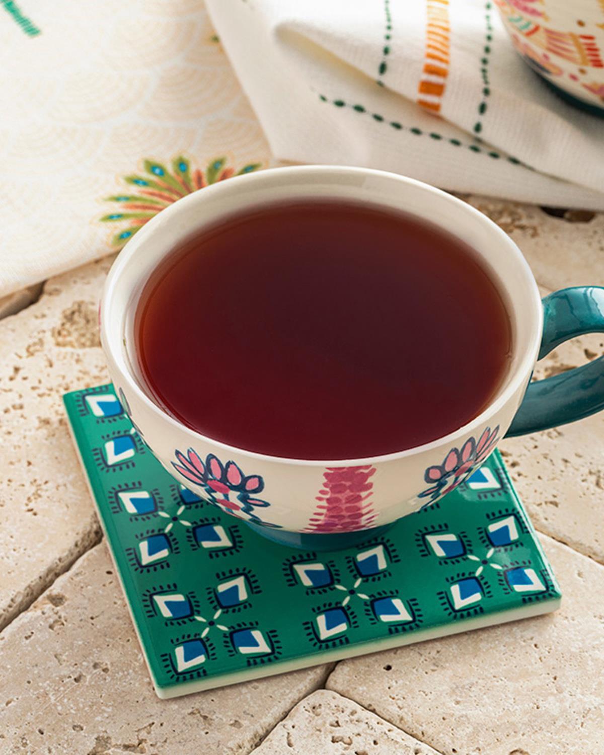 Exotic Square Silicone Coaster 10,8 cm Green