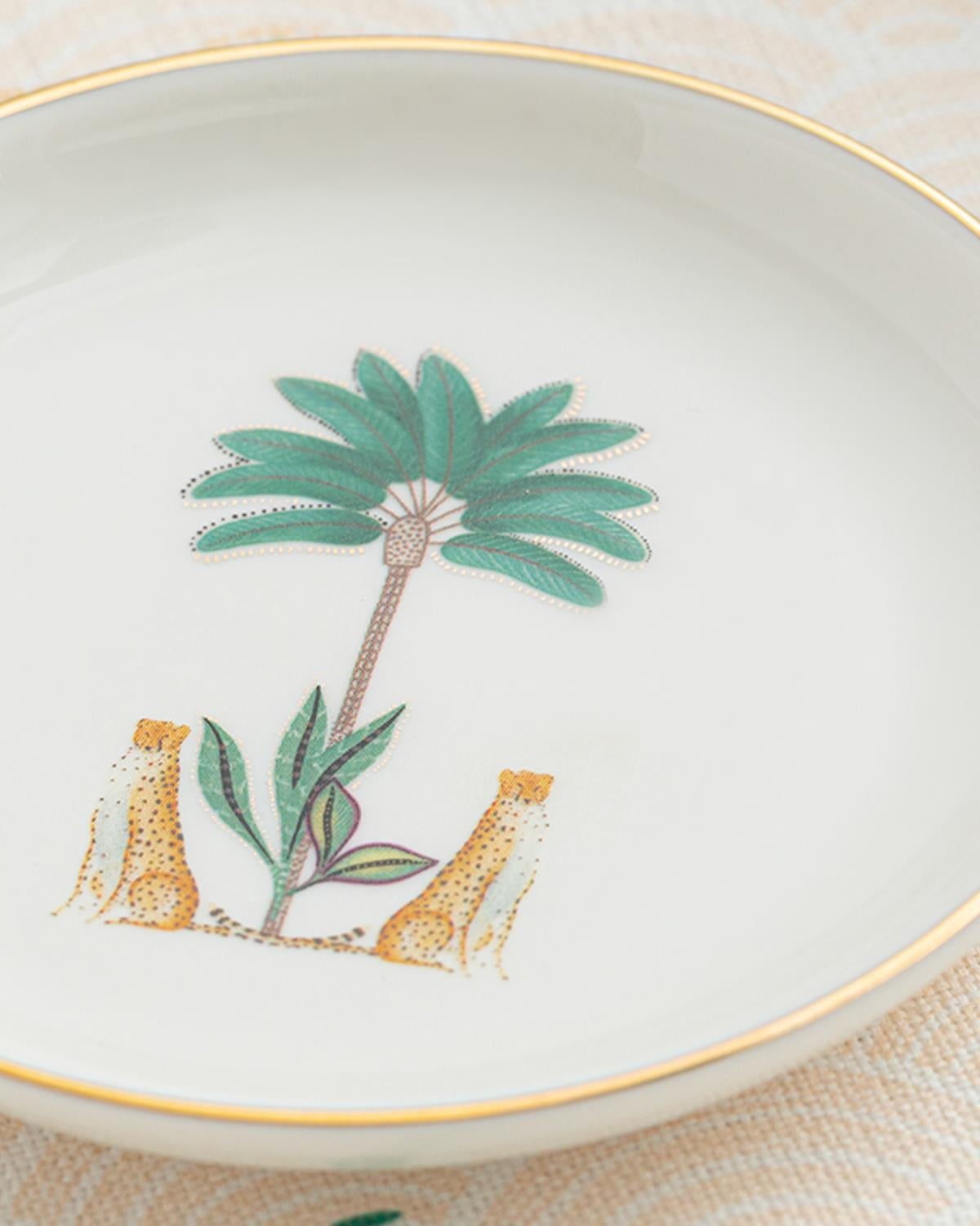 Exotic Tiger New Bone China Cookie 10 cm White