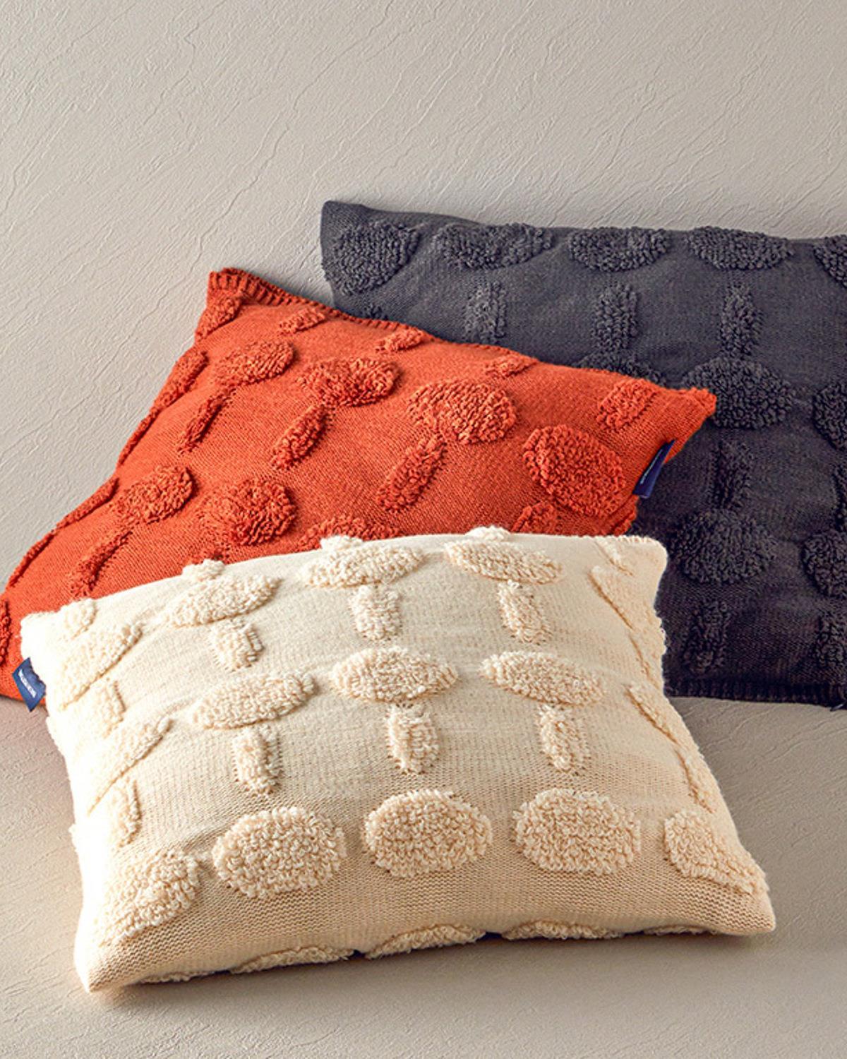 Knitwear Cover Throw Pillows 45x45 cm Anthracite