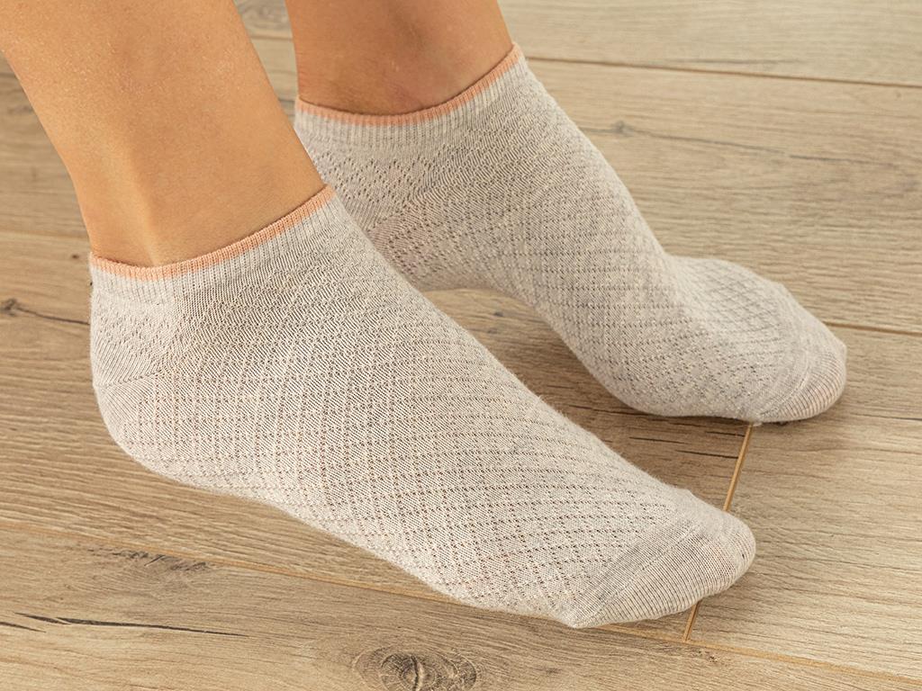 Bloom Cotton Women Ankle Socks 36-40 Gray