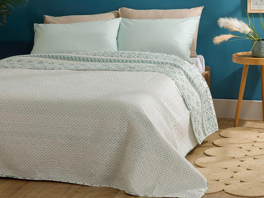 Floral Urban Poliester King Size Cuvertură Multifuncțională 240*220 Cm verde mentă