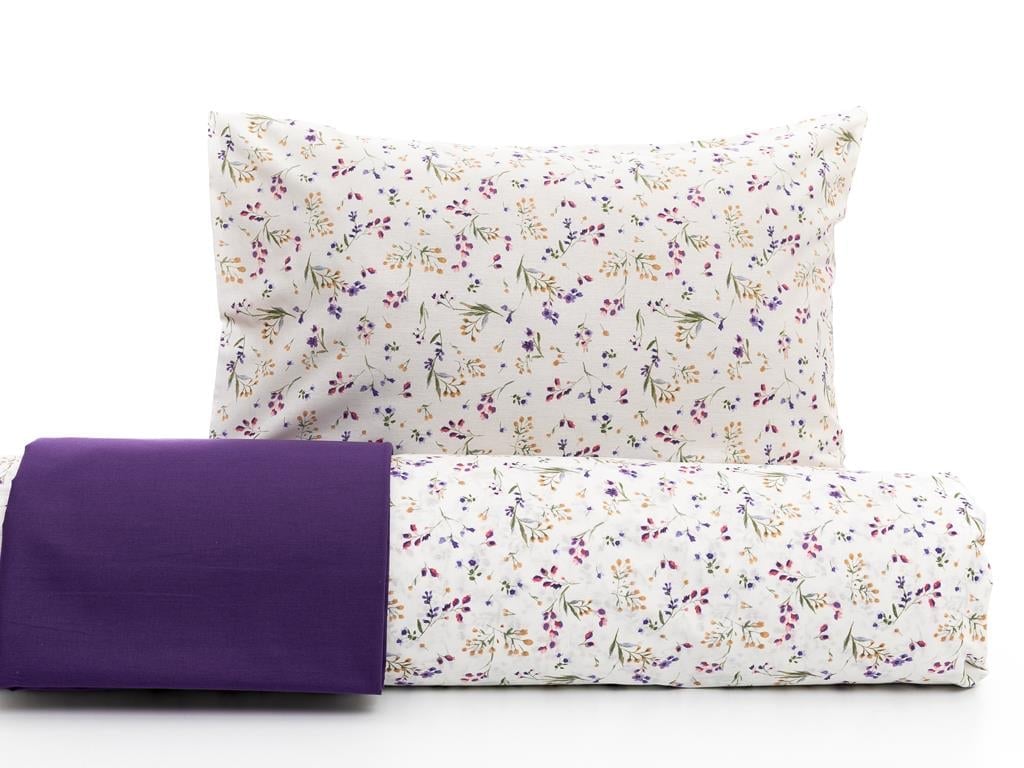 Flori de munte For One Person  SET LENJERIE DE PAT 160x220 cm Violet.