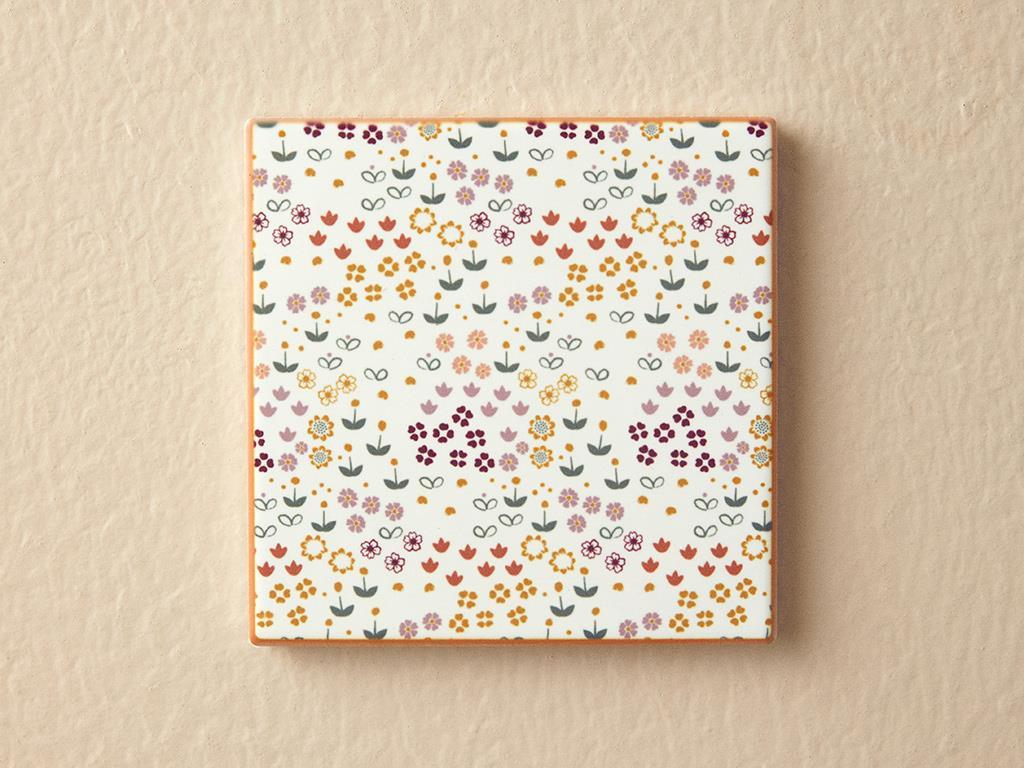 Flori de toamnă Ceramică Coaster Pahare 10.8 cm Galben