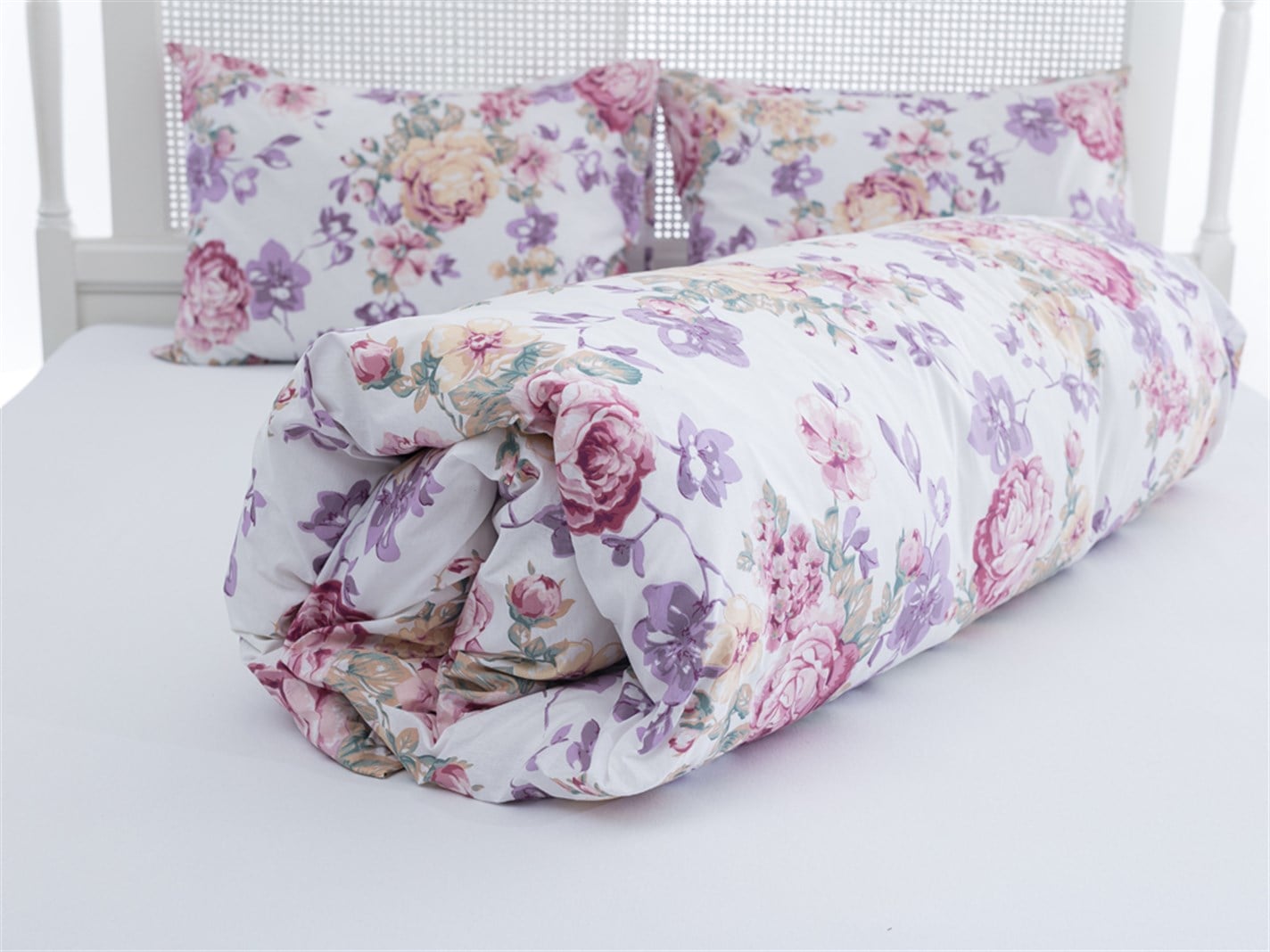 Flori de toamnă  Persoană dublă 200x220 cm Damson ușor