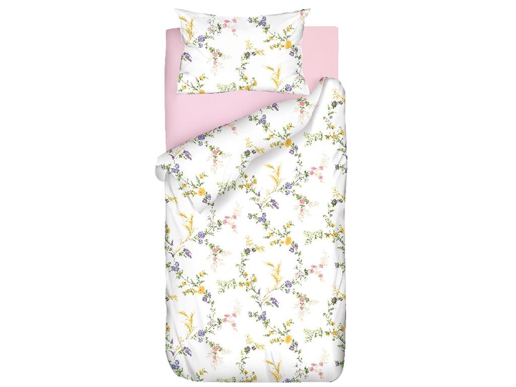 Flori erbacee For One Person  SET LENJERIE DE PAT 160x220 cm Rose Color