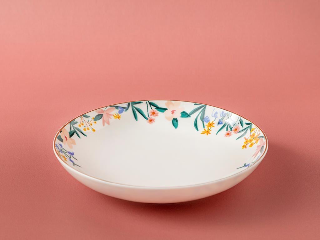Flower Spree Porcelain Dinner Plate 20 cm White