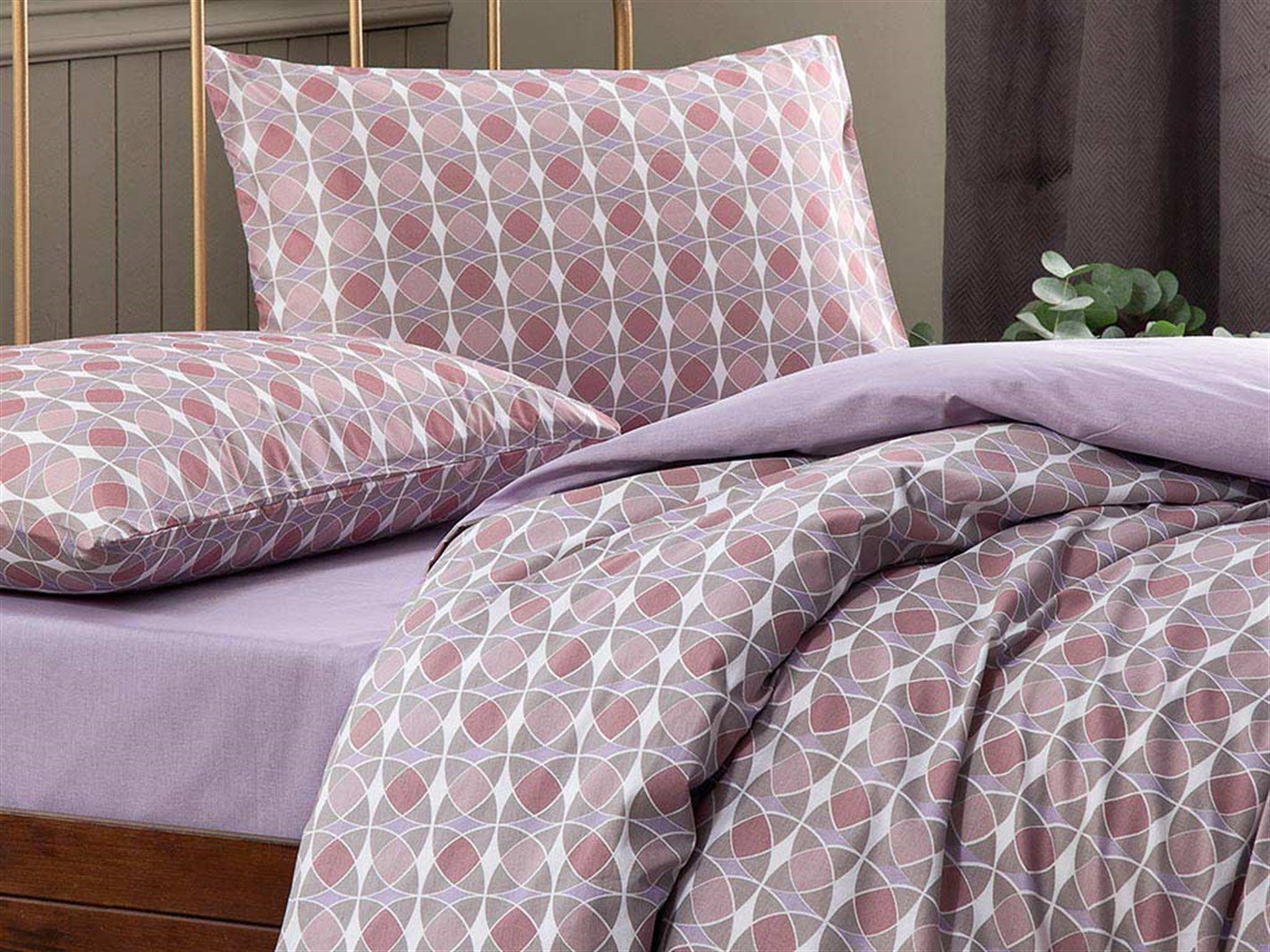 Folos pur 52 Tel / 132 Numărul de fir Persoană dublă 200x220 cm Liliac.