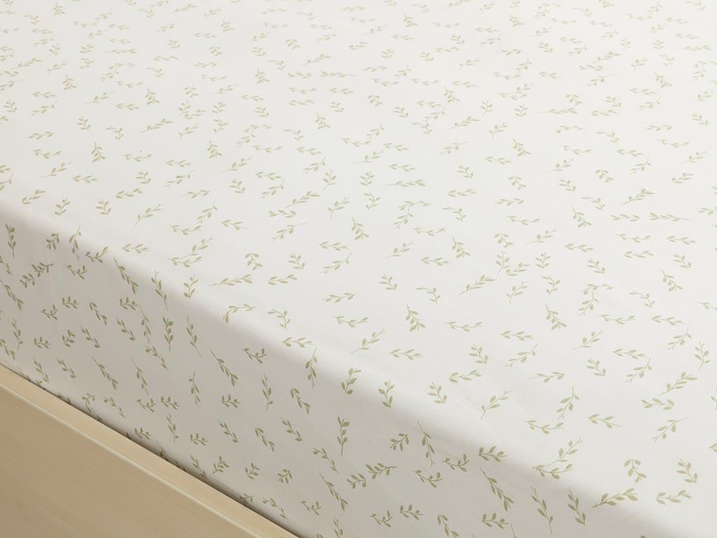 Frunzos Cottony Persoană Dublă Cearșaf Elastıc 160*200 Cm Verde Deschis