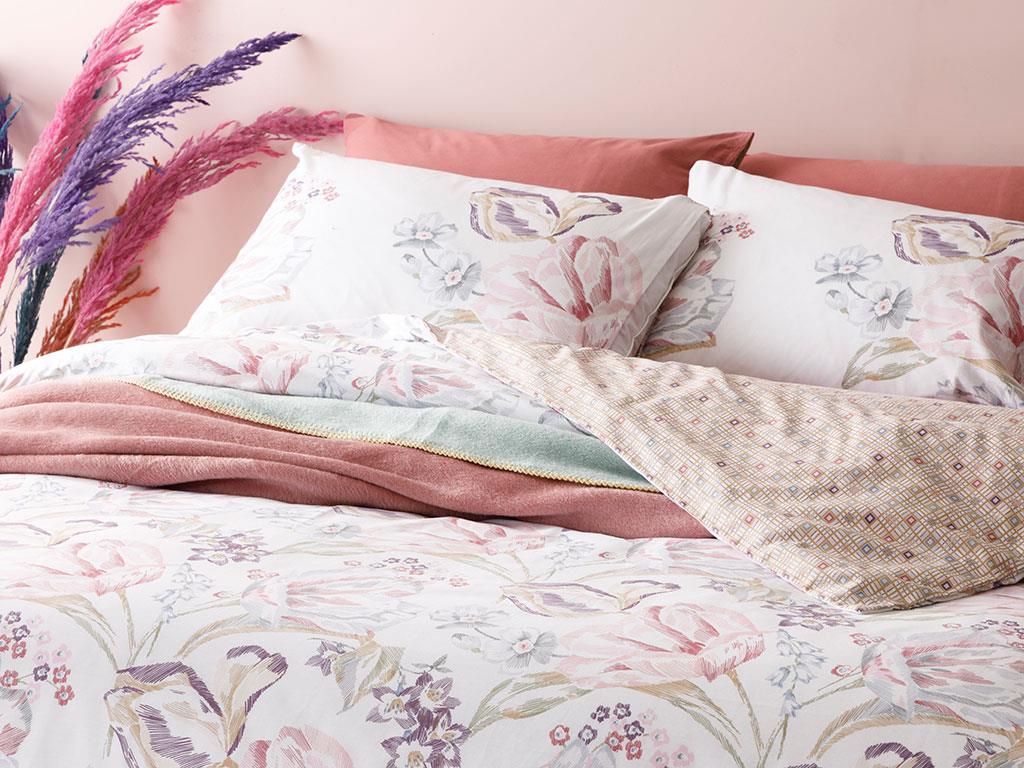 Garden Journey Bumbac King Size Set Lenjerie De Pat 240*220 Cm mov