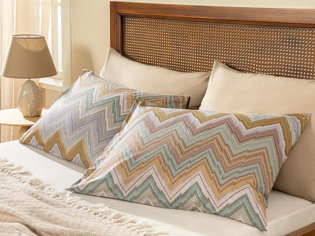 Genesis Cottony Set 2  FAȚĂ DE PERNĂ 50x70 cm Khaki-Purple