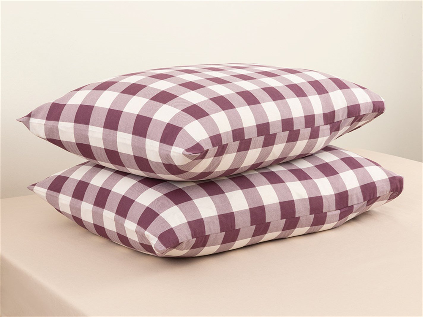Gingham  Set 2 50x70 cm Damson