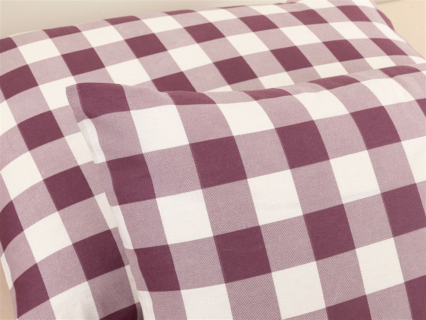 Gingham  Set 2 50x70 cm Damson