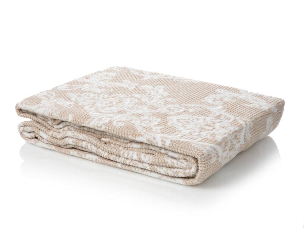 Glam Damask  Waffle Double Person  PĂTURĂ 200x220 cm Beige