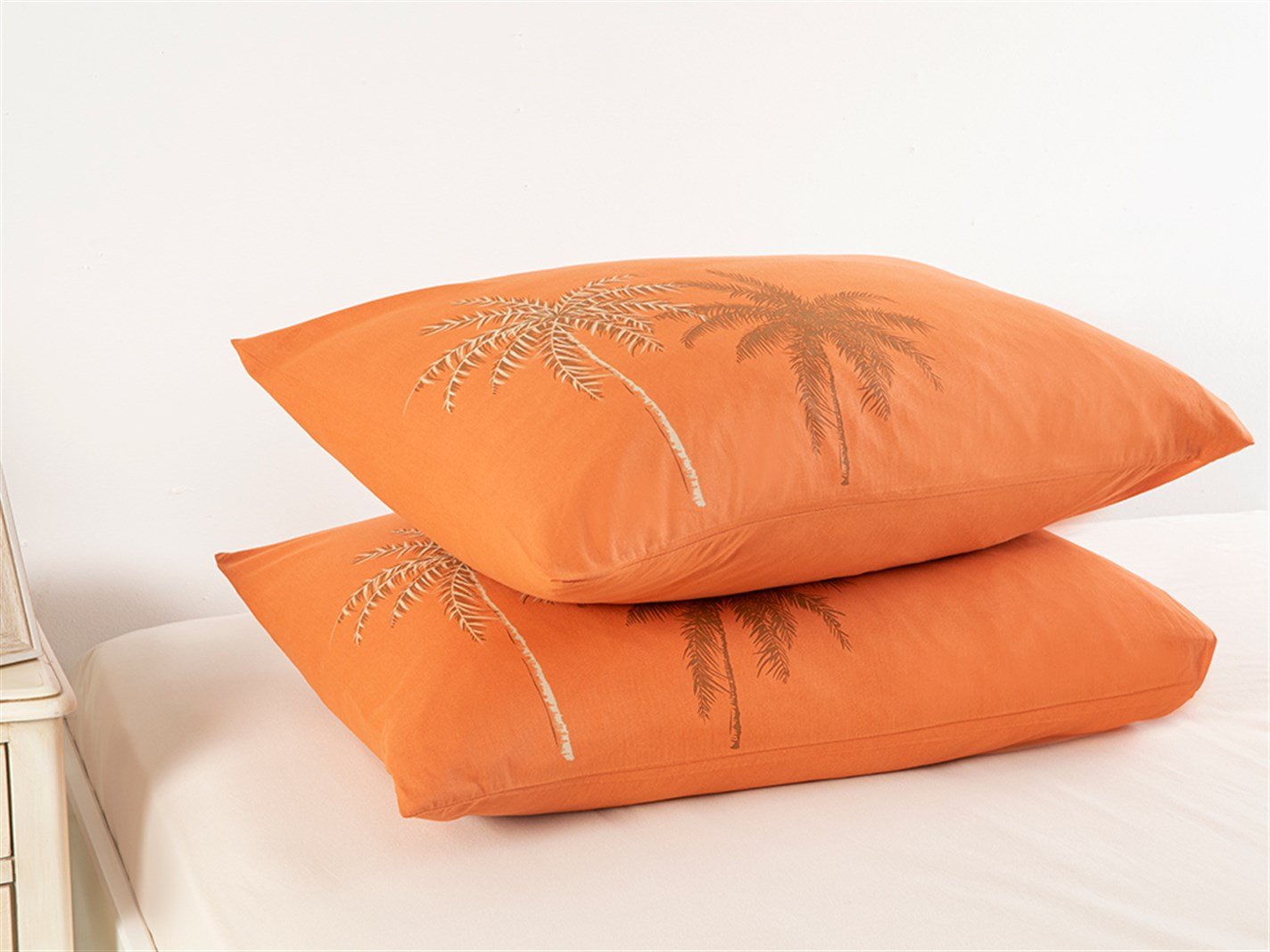 Glitter Palm 57 Tel / 144 Numărul de fir 2 set 50x70 cm Portocaliu ars