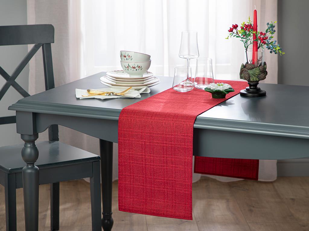 Glitz Polyestere Runner 30x160 cm Red