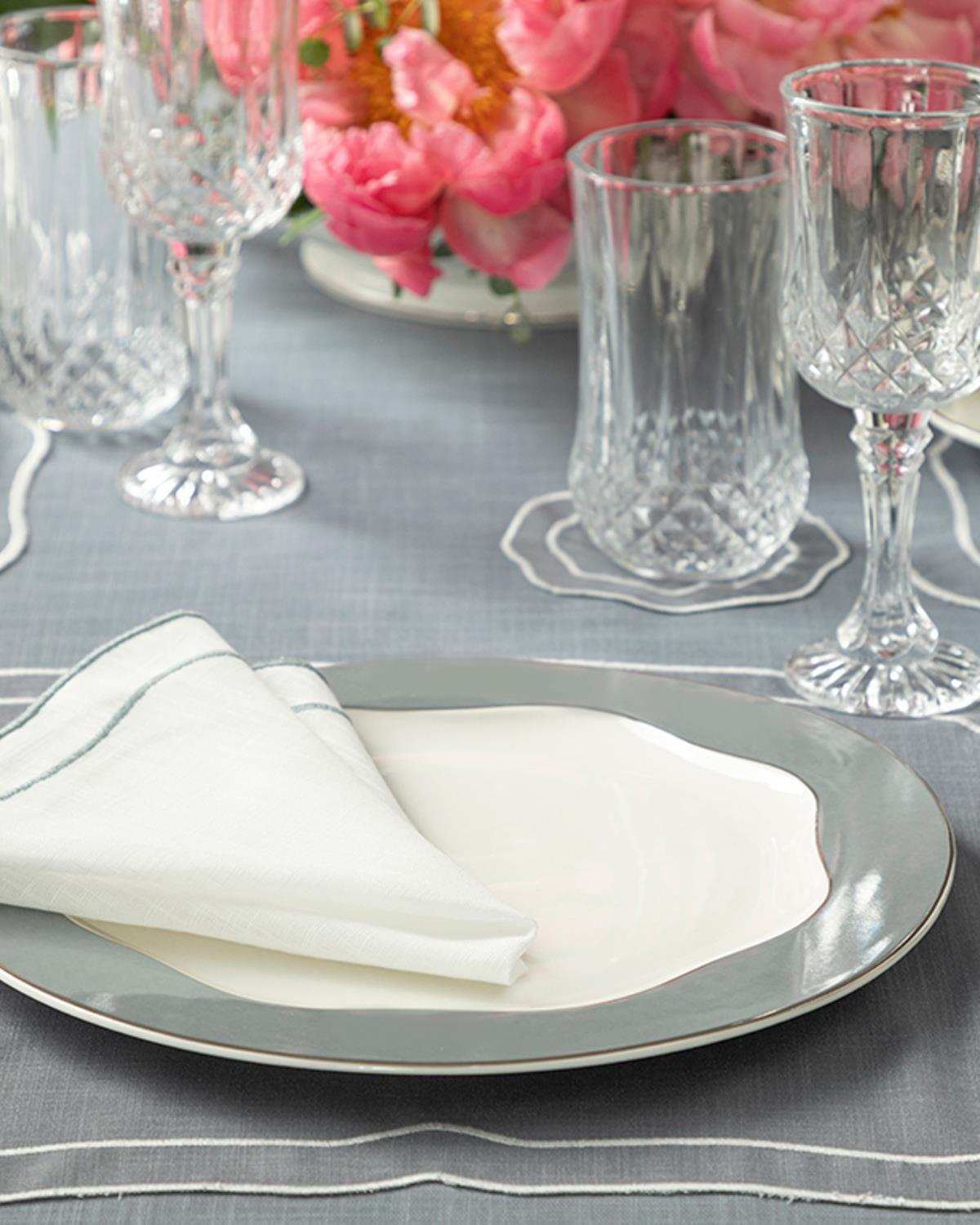 Grace New Bone Service Plate 27 cm White-Gray