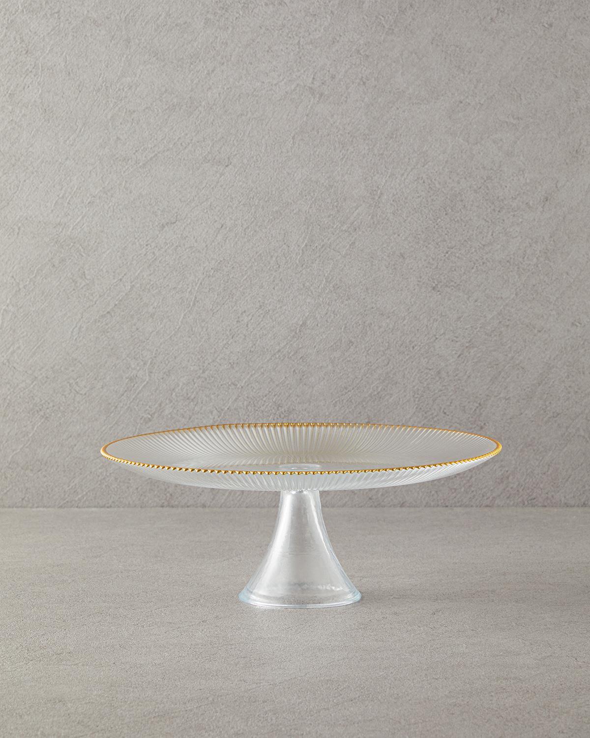 Graceful Shapes Sticlă Stand Pentru Chec 28 cm Gold