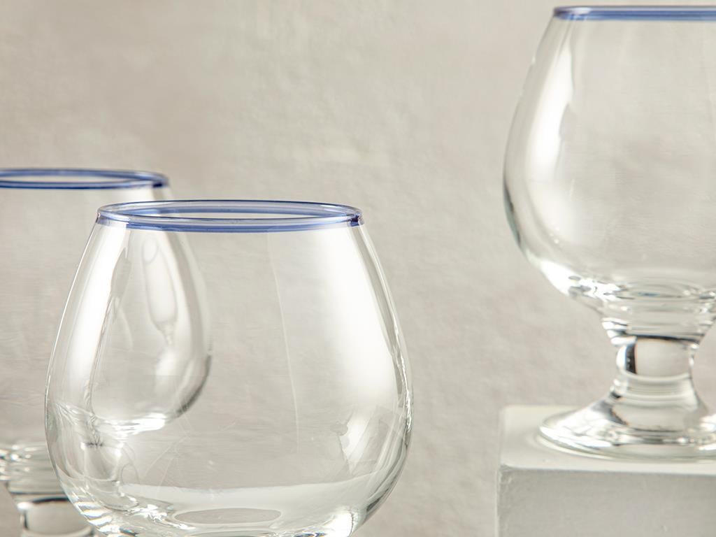 Grand Glass 3 pieces mini Water Glass 390 ml Blue