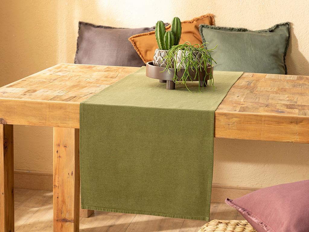 Grandeur Cotton Runner 40x150 cm Khaki