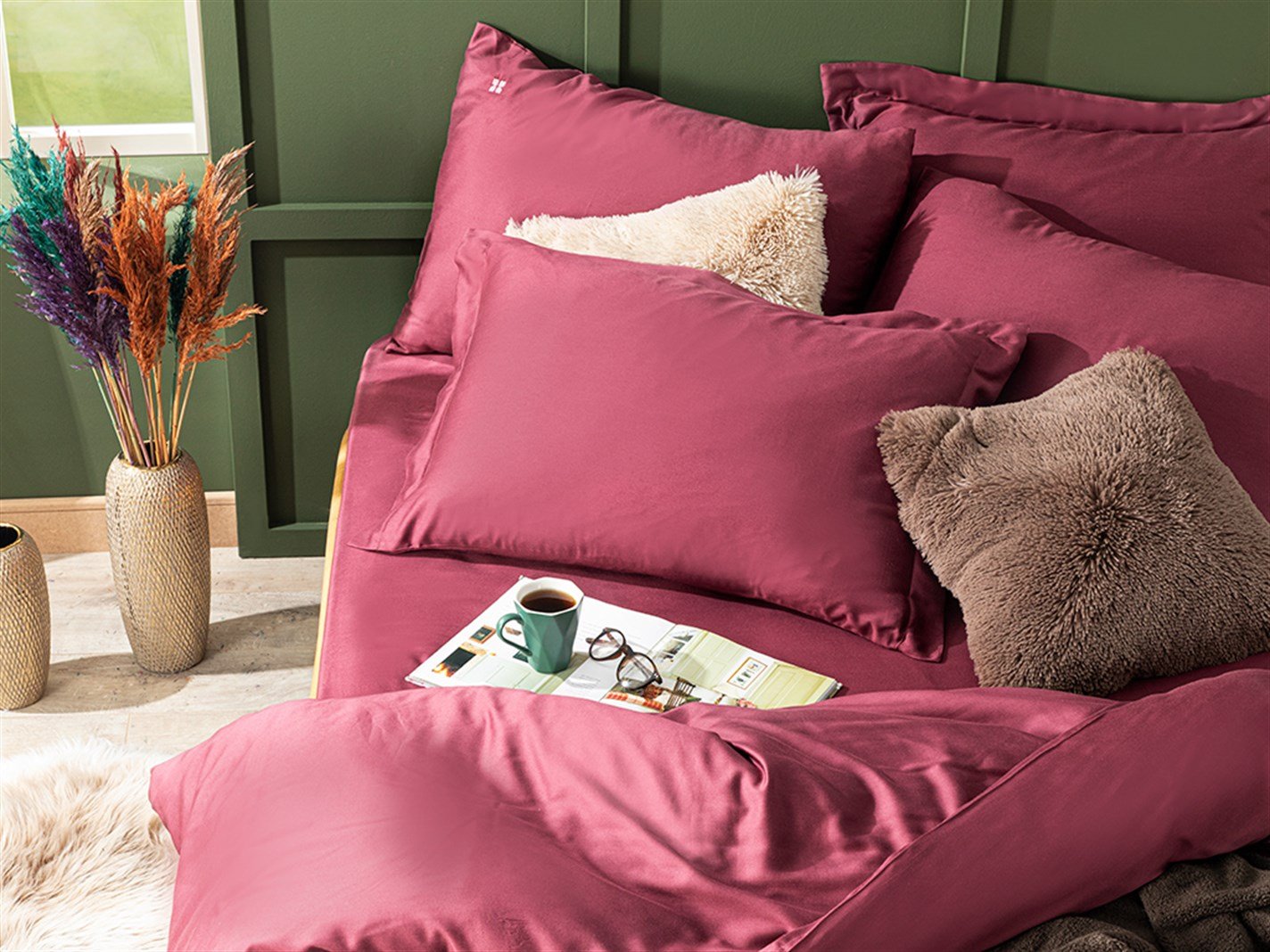 Grandeur  Super rege 260x220 cm Damson