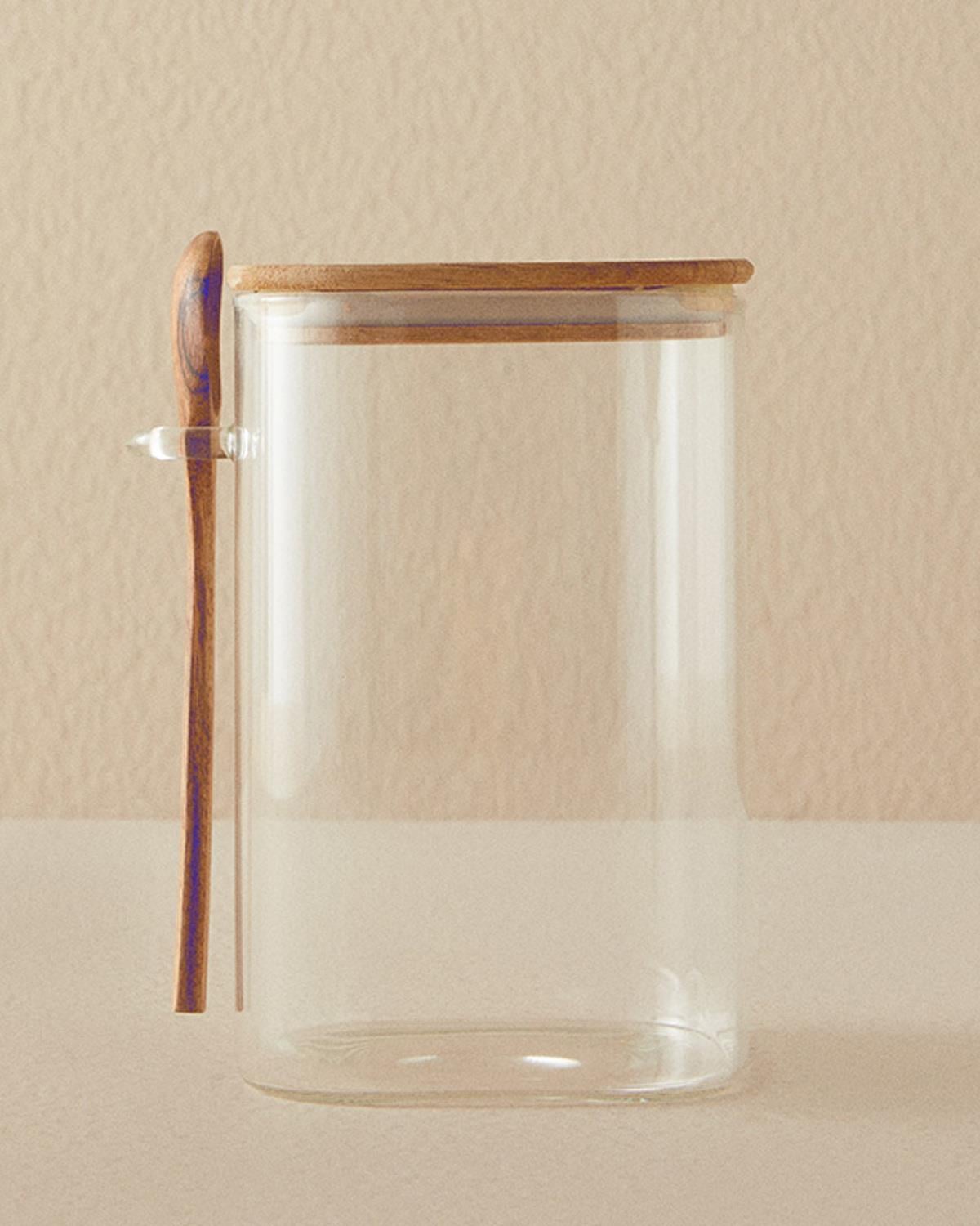 Hailey Borosilicat Cu Linguri Borcan 1000 ml Transparent
