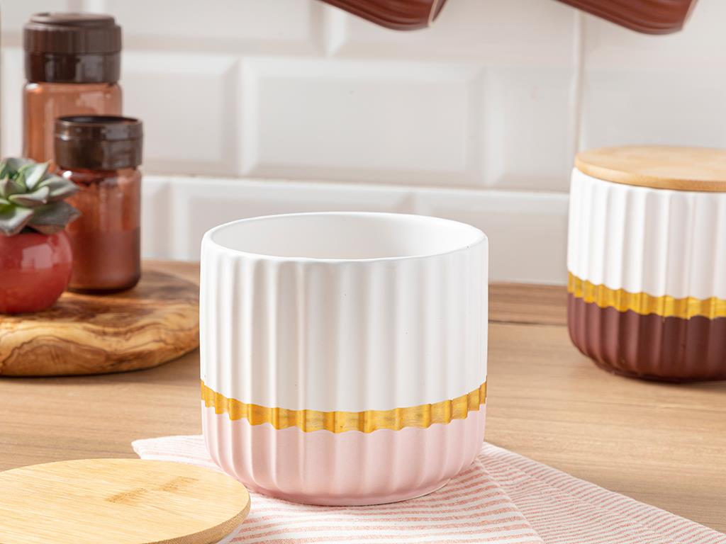 Hale Dolomite Capped Cruet 12,5x12,5x10,6 cm Pink - White