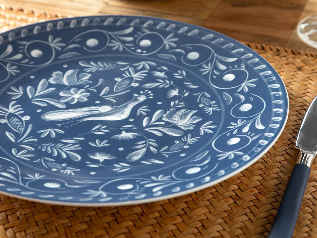 Hermosa Porcelain Service Plate 25 cm Blue
