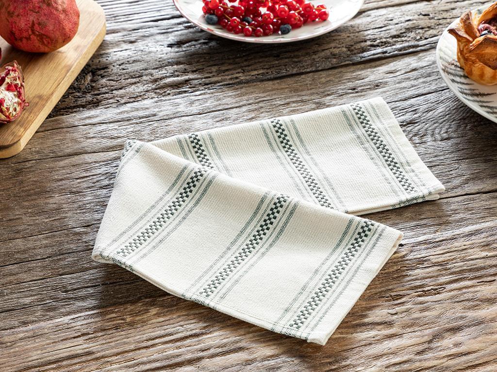 Horizontal Cotton Drying Cloth 30x50 cm Green