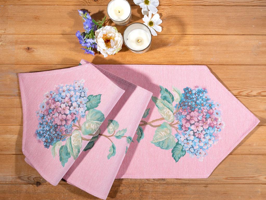 Hydrangea Gobelin Runner Light Pink,