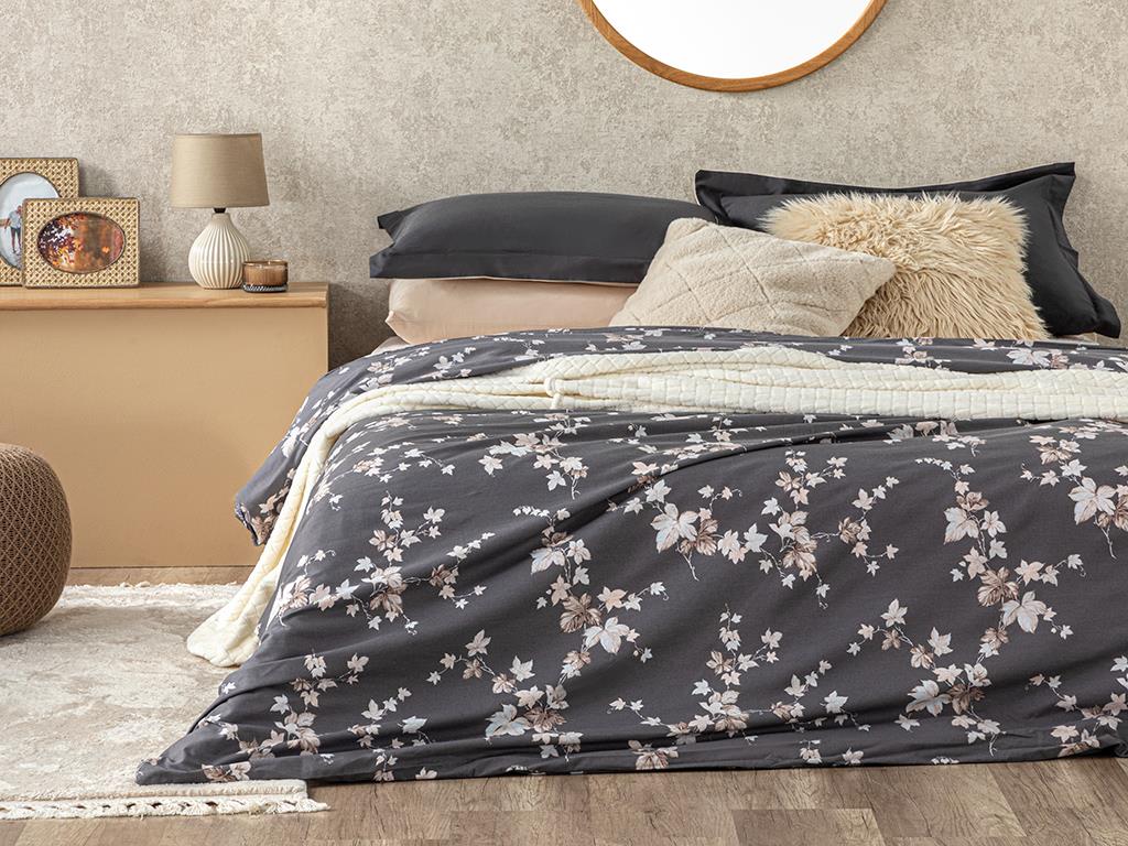 Iederă de toamnă Cottony For One Person  LENJERIE DE PAT 160x210 Cm Anthracite