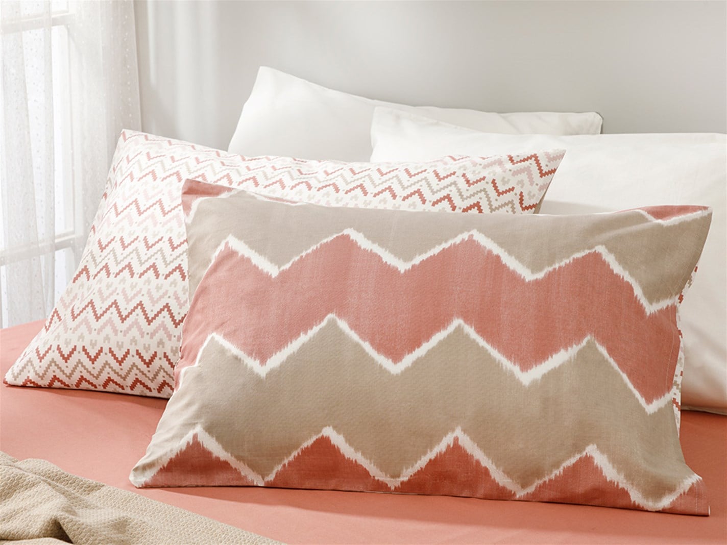 Ikat pur 57 Tel / 144 Numărul de fir 2 set 50x70 cm Scorţişoară