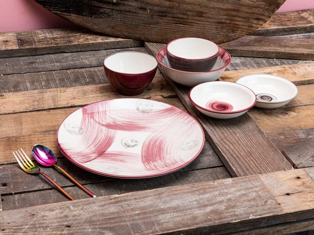 Jana Porcelain Service Plate 24 cm Damson