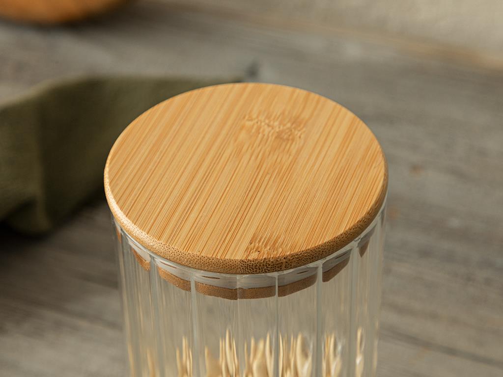 Knit Borosilicate Glass Jar 1000 ml Transparent