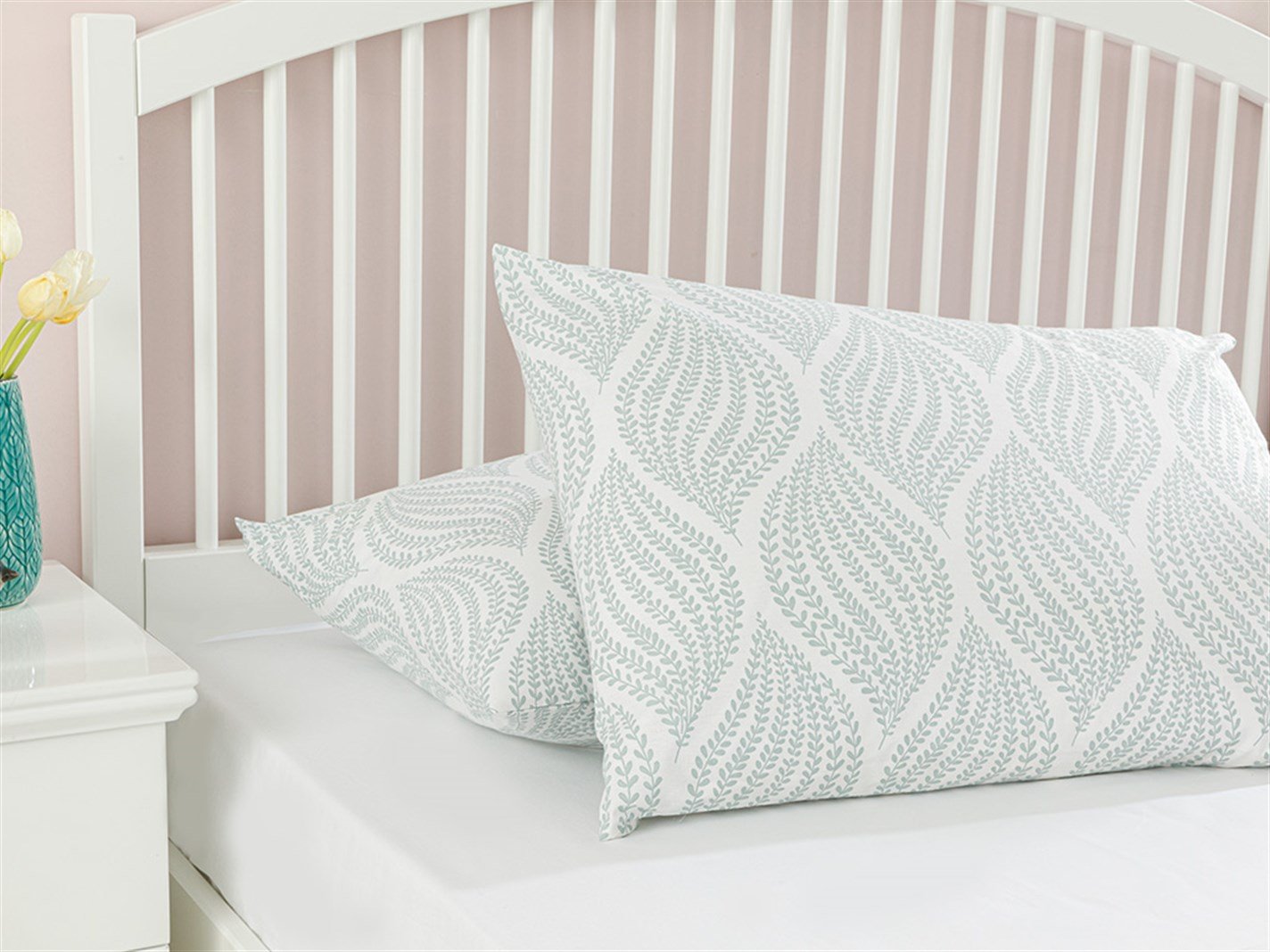 Leafy Braid 57 Tel / 144 Numărul de fir 2 set 50x70 cm Seledon,