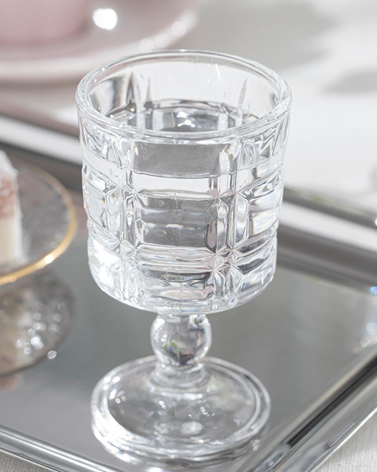 Lienza Glass 6 Set Served with Coffee Water Glass 60 ml Transparent